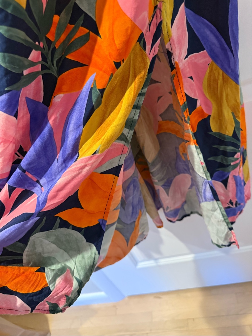 Vibrant Multi-Color Floral Maxi Skirt - Picture 10 of 14